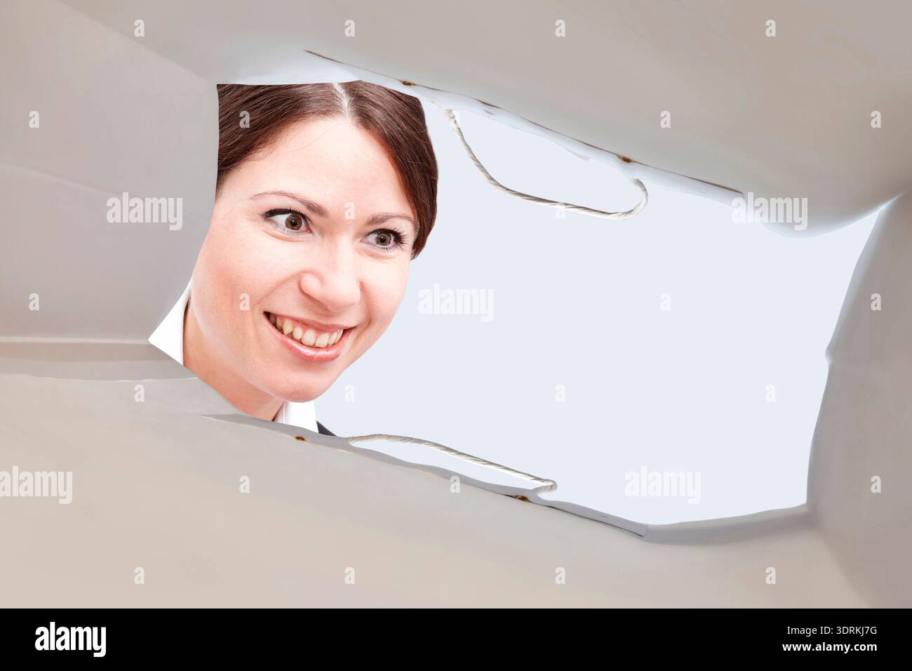 A look inside a shopping bag Stock Photo