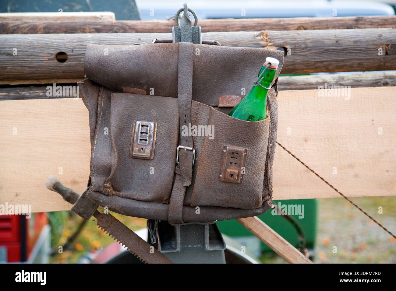 Construction worker bag from the 50s Stock Photo