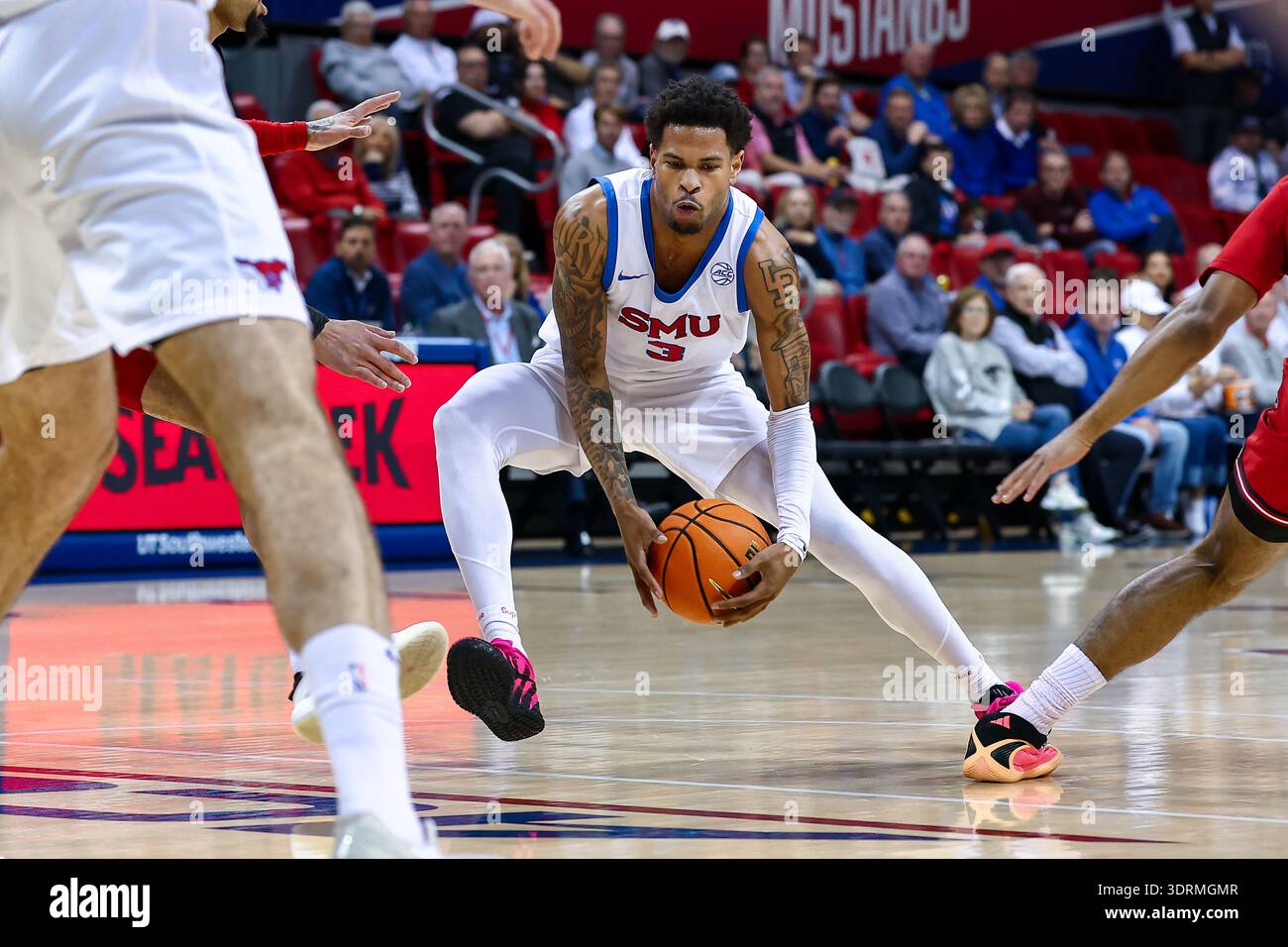 DALLAS, TX - FEBRUARY 17: SMU Mustangs forward Corey Washington (#3 ...