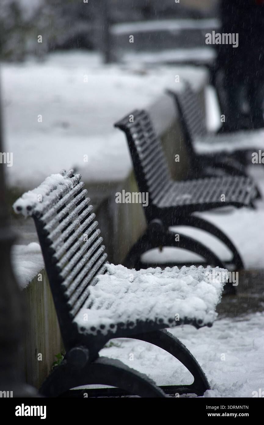 Nevicata a Sassari. Febbraio 2012 Stock Photo