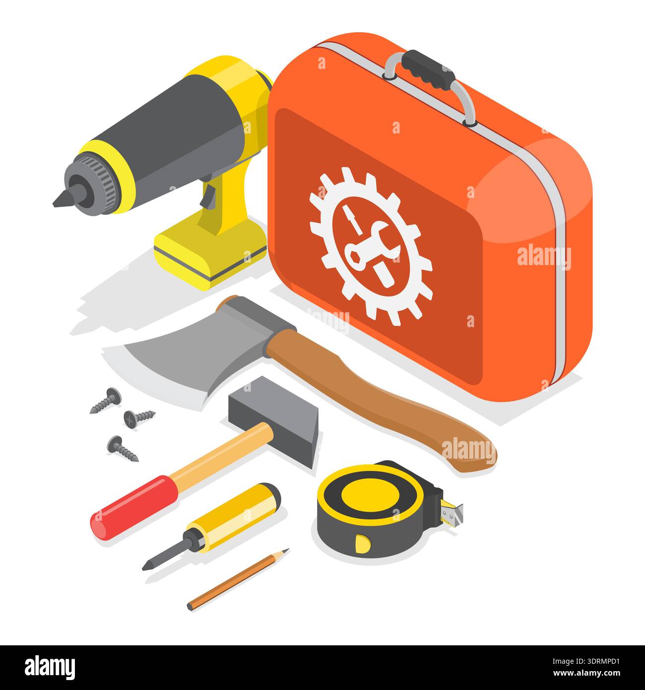 3D Isometric Flat Vector Illustration of Carpentry Stock Photo