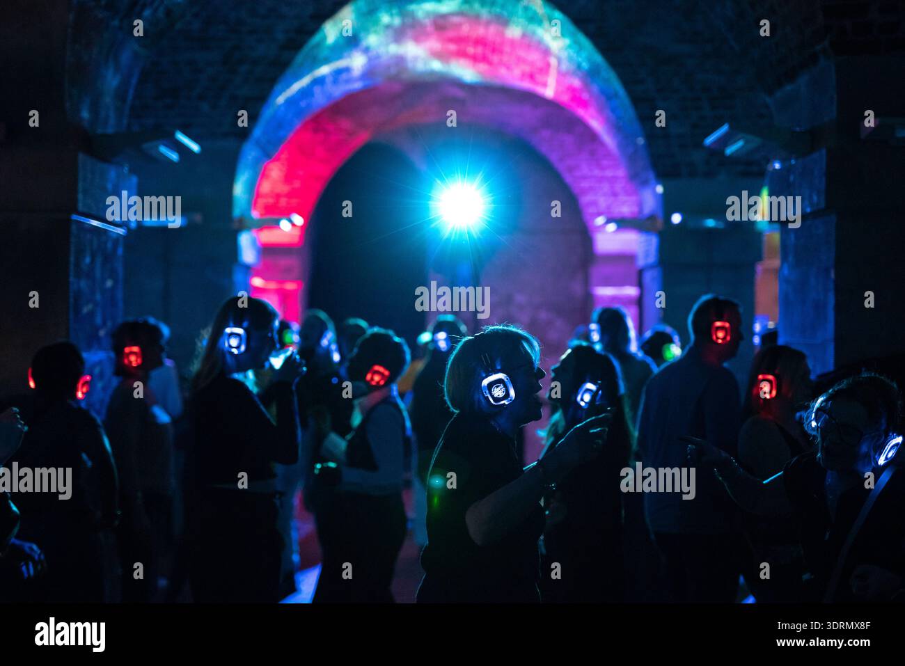 London, UK. 18th February, 2026. ‘Space’ Silent Disco in the Crypt ...
