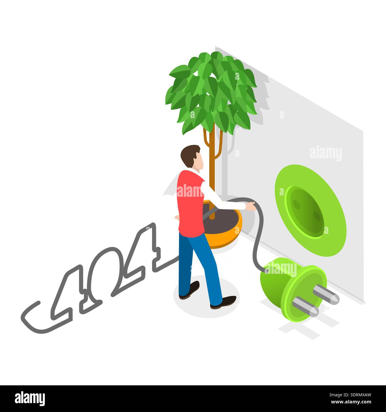 3D Isometric Flat Vector Conceptual Illustration of 404 Error Stock Photo