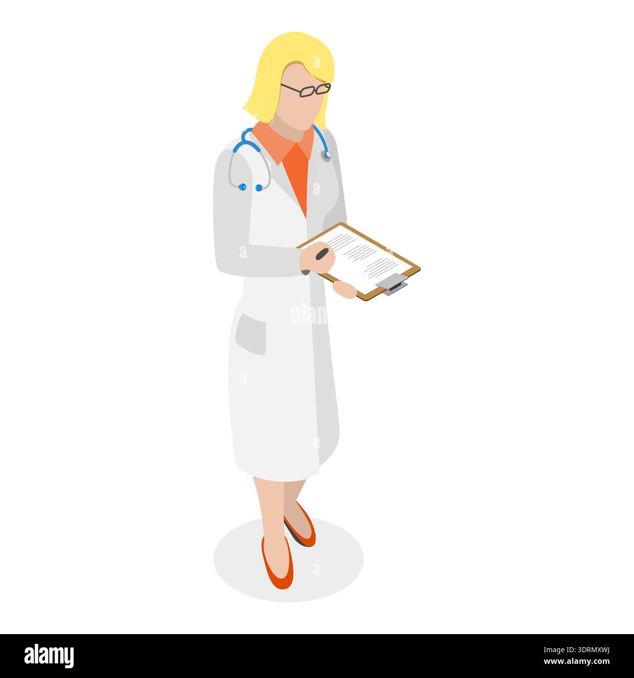 3D Isometric Flat Vector Set of Professions Stock Photo