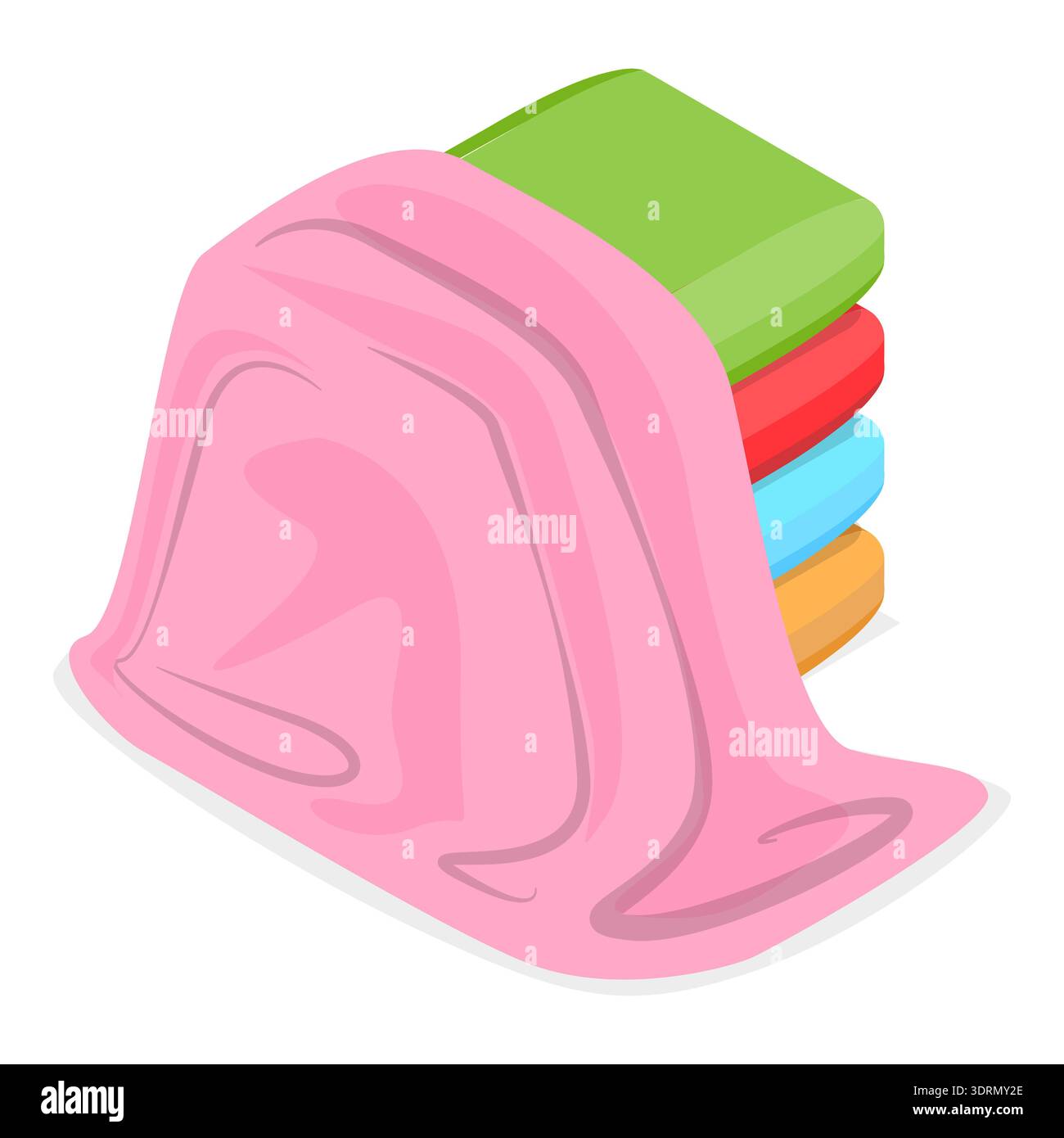 3D Isometric Flat Vector Set of Bathroom Interior Furniture Stock Photo