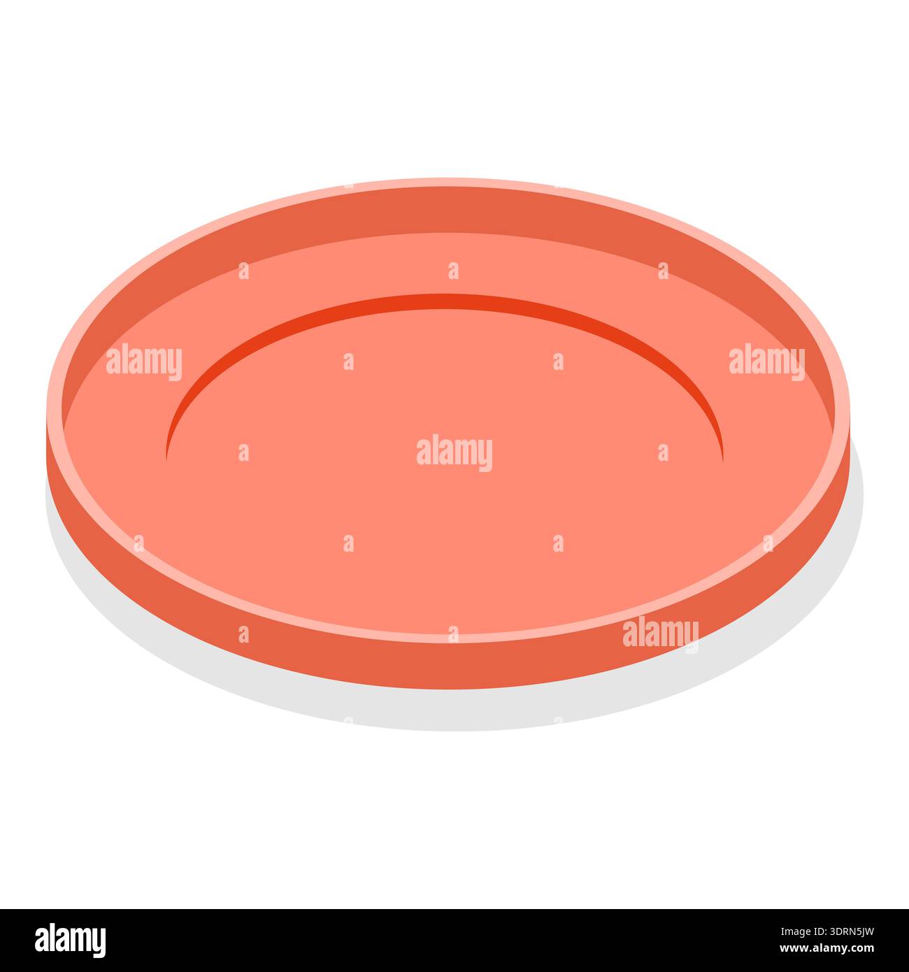 3D Isometric Flat Vector Set of Empty Serving Trays Stock Photo