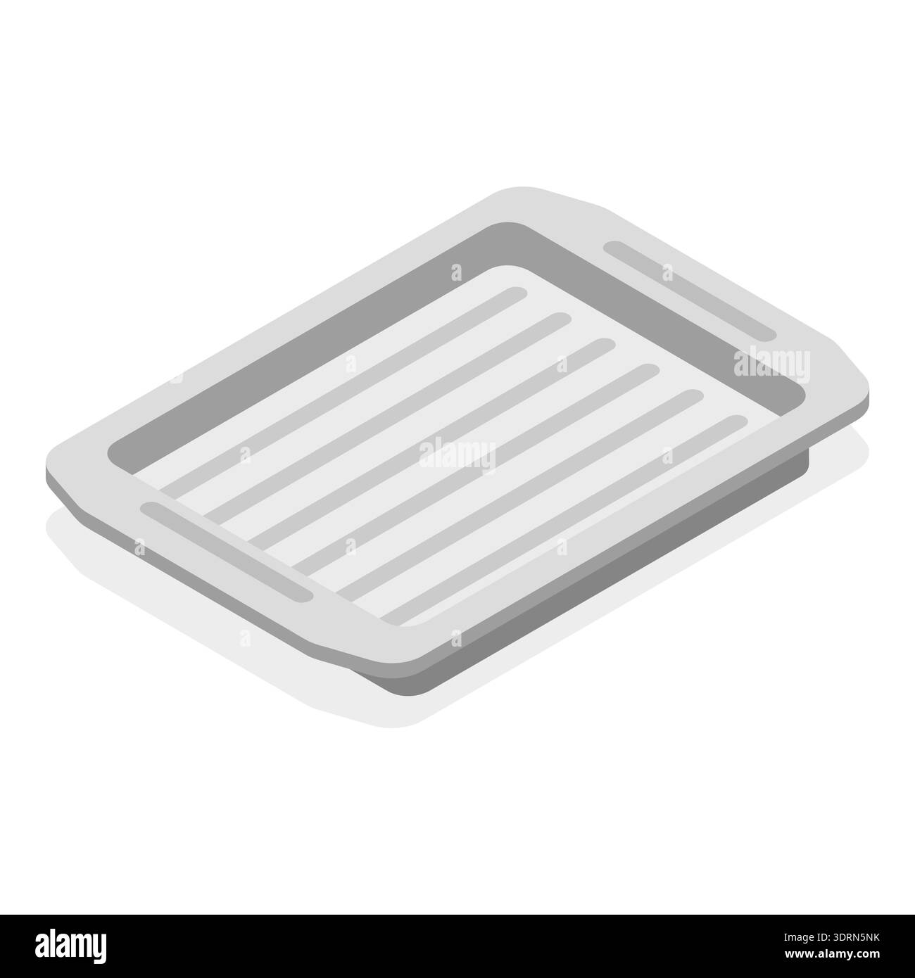 3D Isometric Flat Vector Set of Empty Serving Trays Stock Photo