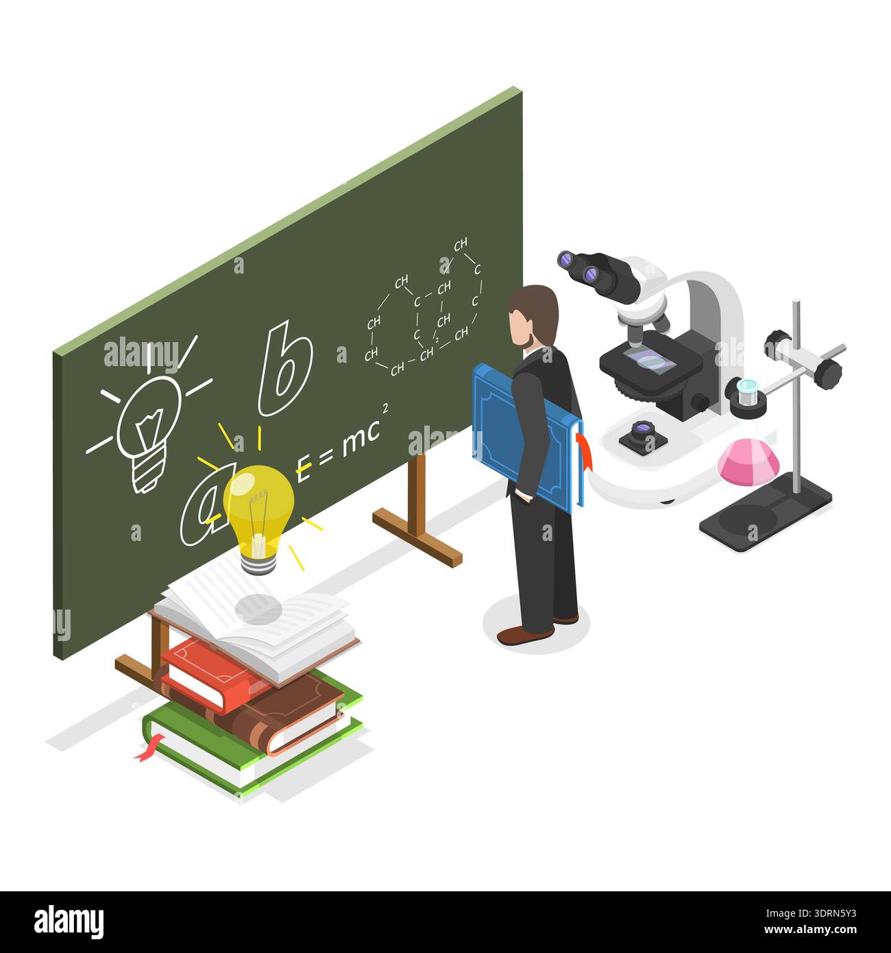 3D Isometric Flat Vector Set of Teachers Stock Photo