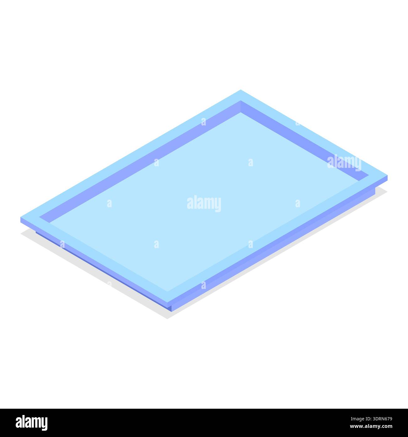 3D Isometric Flat Vector Set of Empty Serving Trays Stock Photo