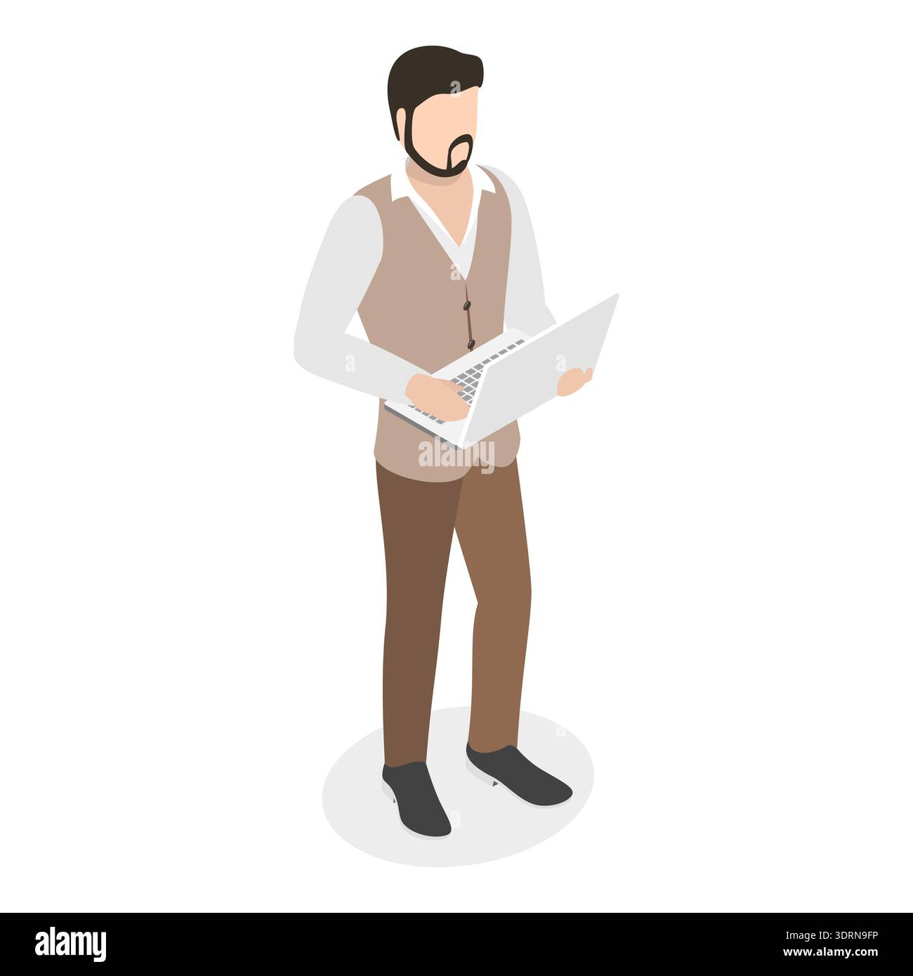 3D Isometric Flat Vector Set of Professions Stock Photo