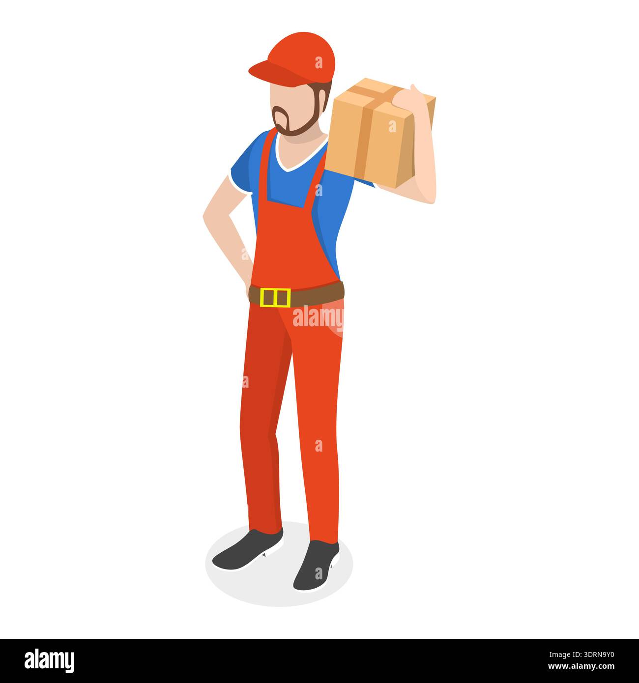 3D Isometric Flat Vector Set of Professions Stock Photo