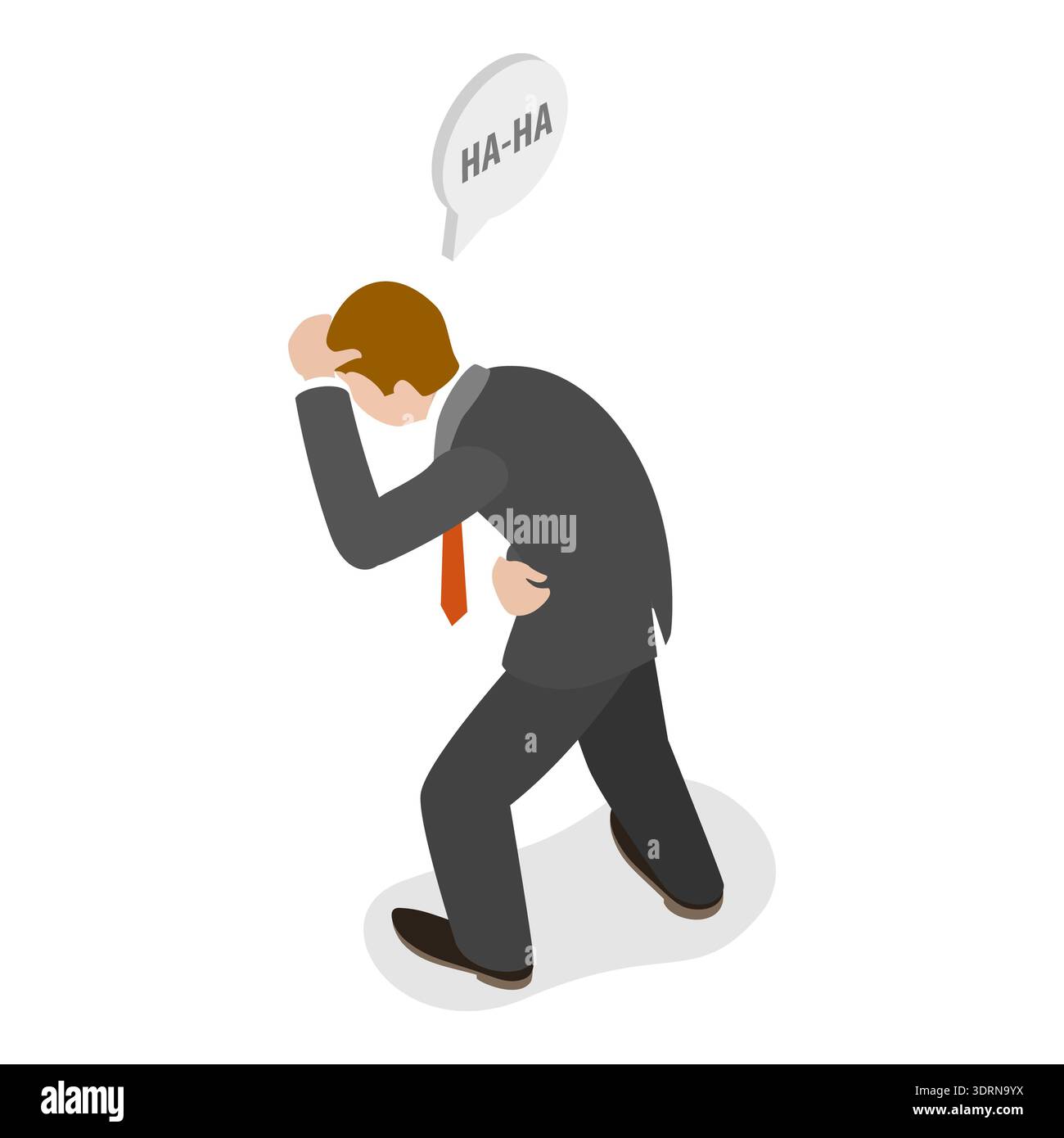 3D Isometric Flat Vector Conceptual Illustration of Joke Stock Photo