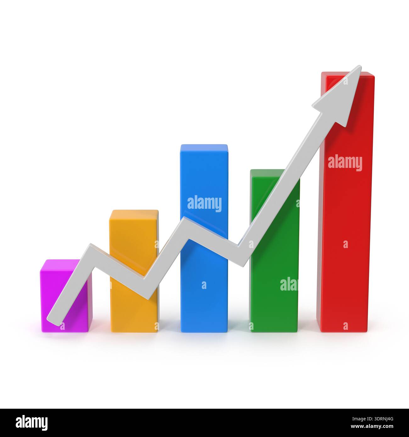 Development Status Trend Chart Growth chart with an upward trend arrow Stock Photo - Alamy
