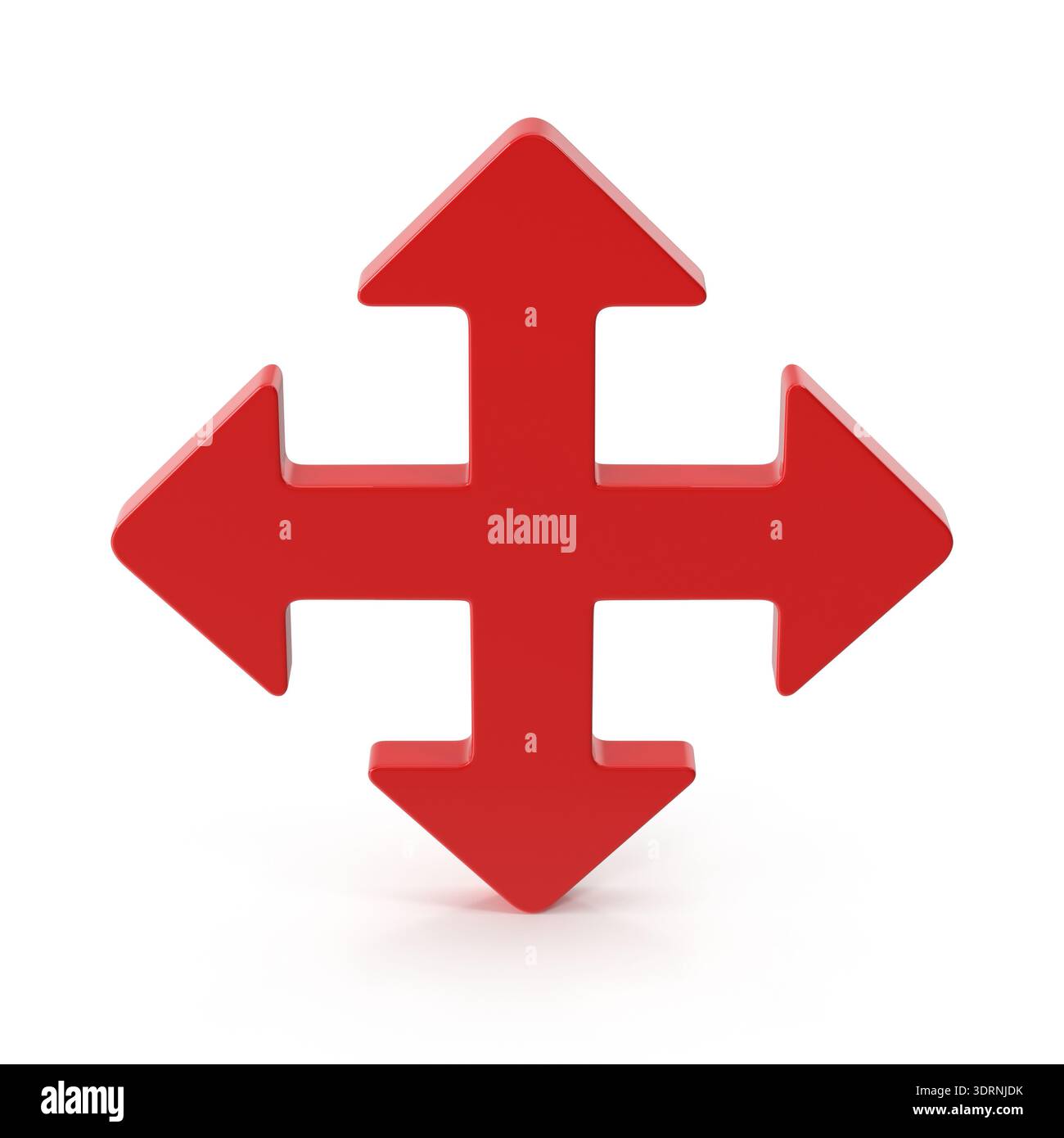 Red Navigation Arrow Icon Stock Photo - Alamy
