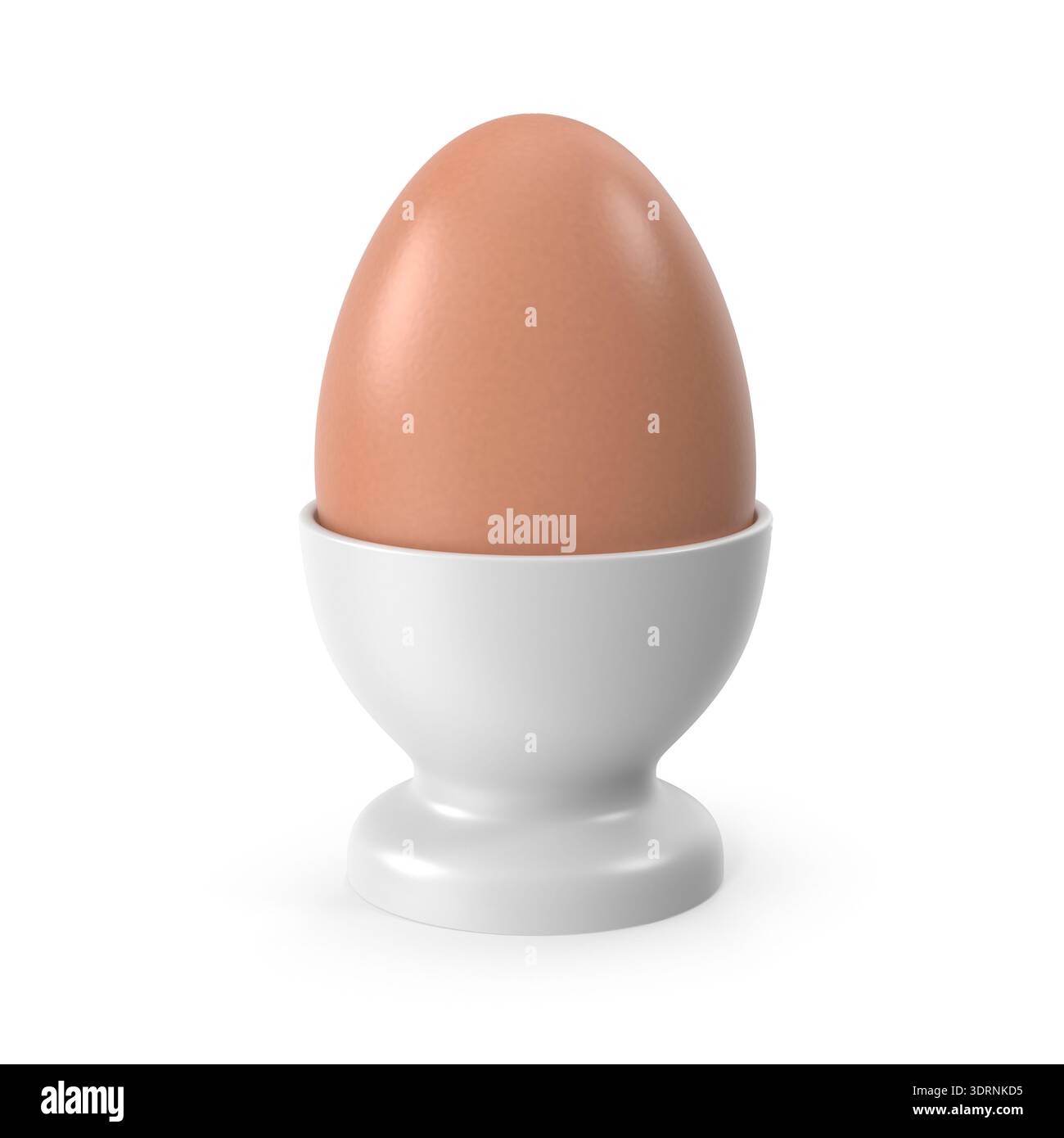 Boiled Egg in Egg Cup A Simple Breakfast Stock Photo