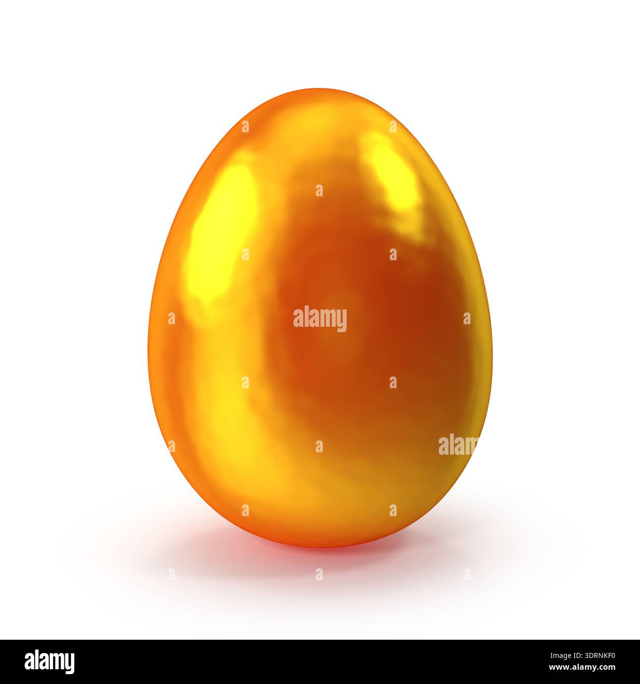 Golden Egg Shiny Metallic Render Stock Photo