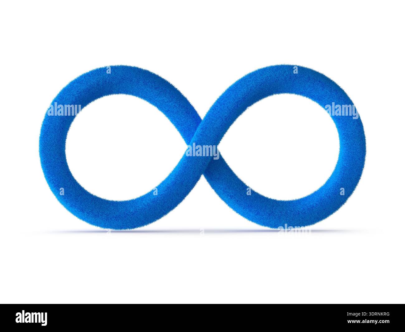 Blue Infinity Symbol in 3D Stock Photo