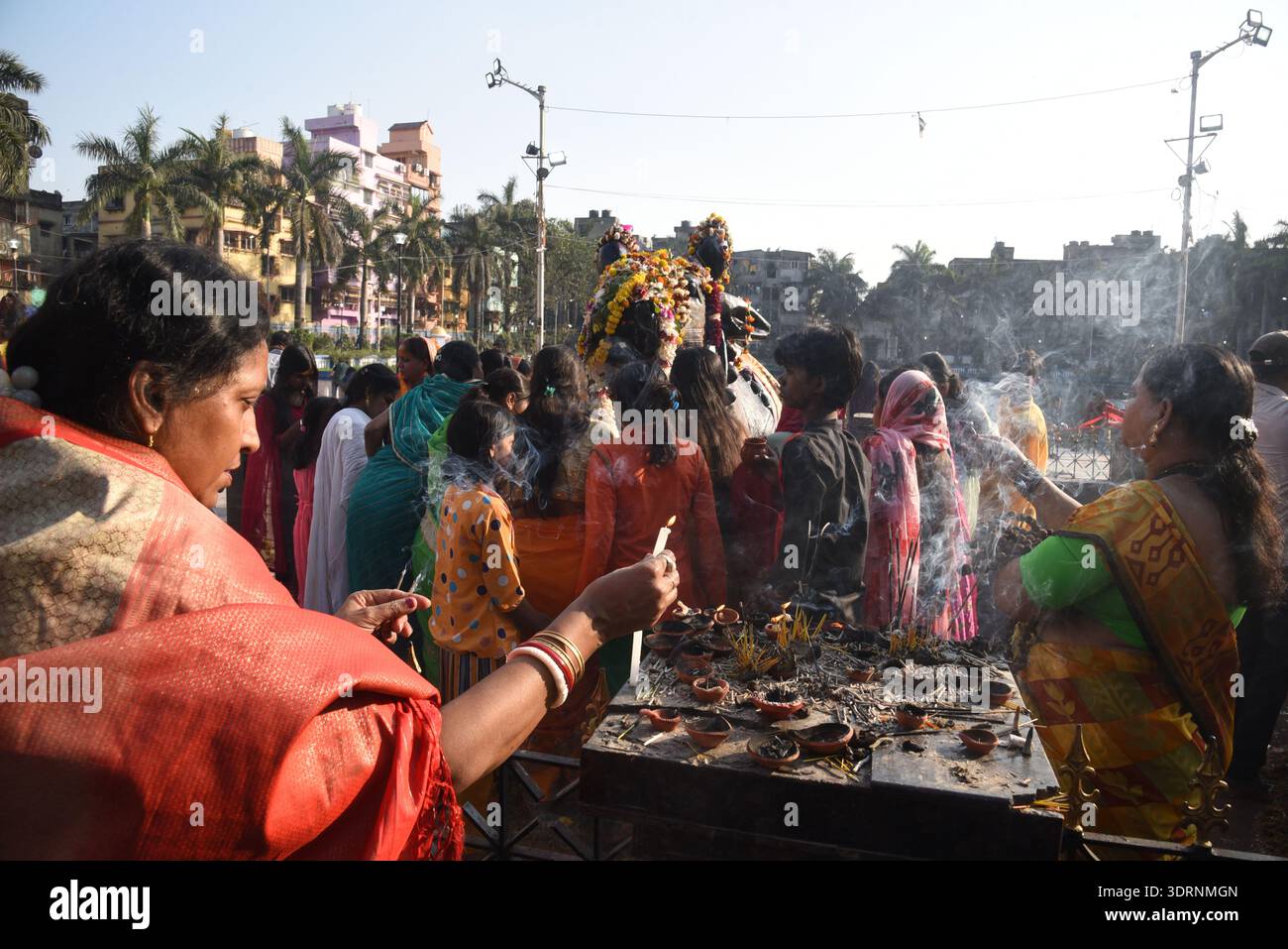 Indian Islam Ritual Devotees during the Abhishek a traditional religious ritual that ...
