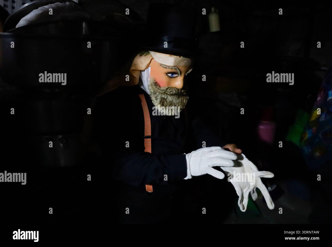 Holy Week Masks A person wearing a mask seen at the Carnival of Masks and Costumes on ...