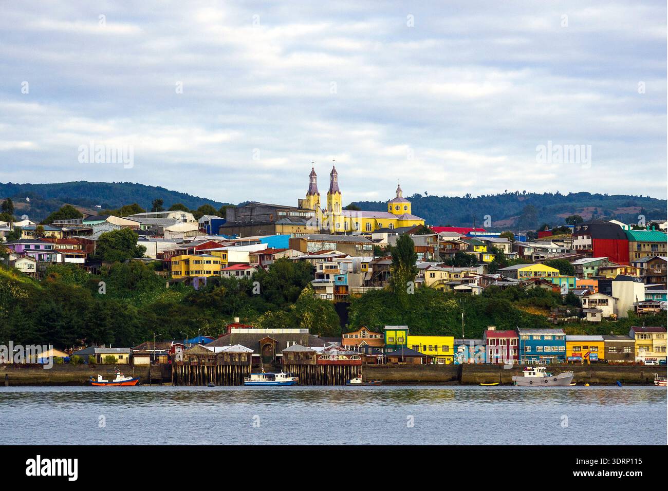 Chile - Castro, Fjord of Castro at the Harbour Stock Photo - Alamy