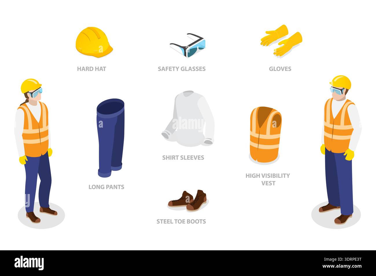 3D Isometric Flat Vector Illustration of PPE Stock Photo