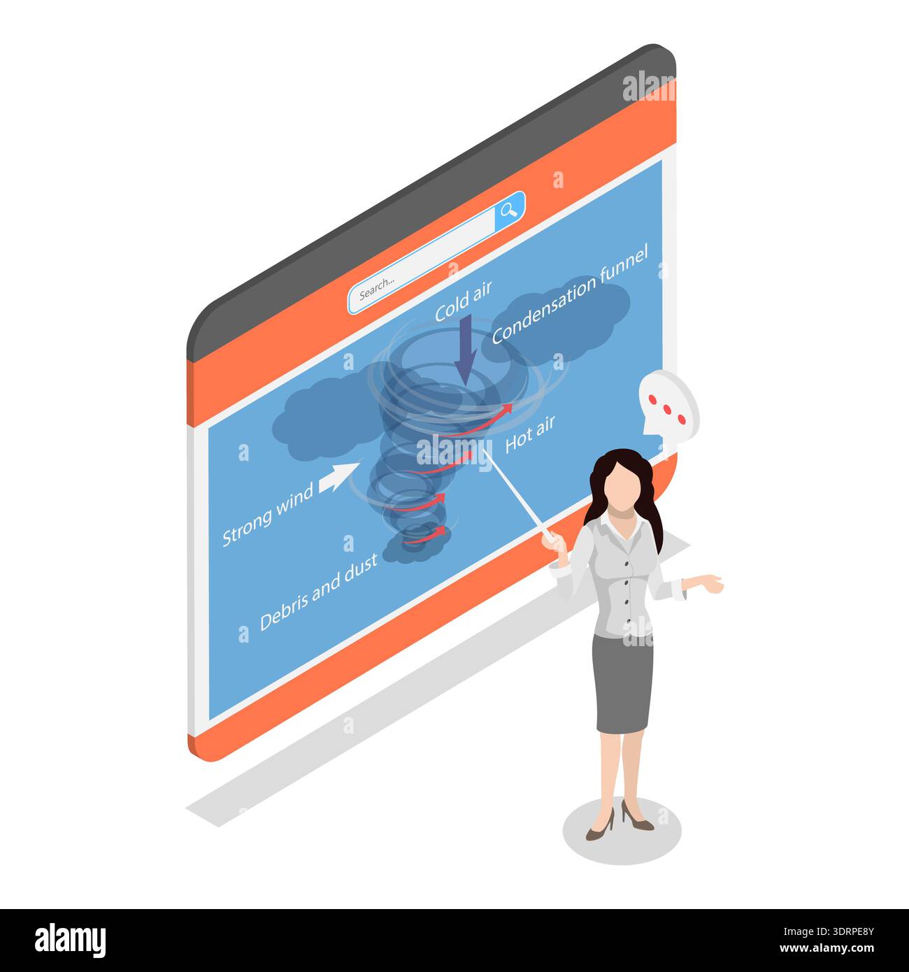 3D Isometric Flat Vector Illustration of Tornado Structure Stock Photo ...