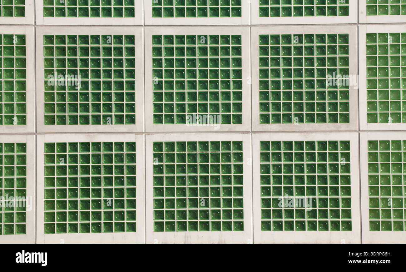Green glass tiles Stock Photo
