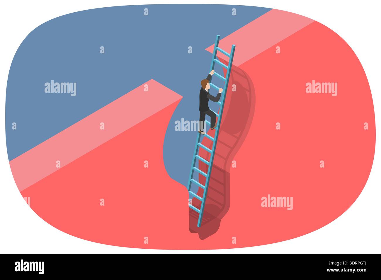 3D Isometric Flat Vector Illustration of Breakthrough Stock Photo