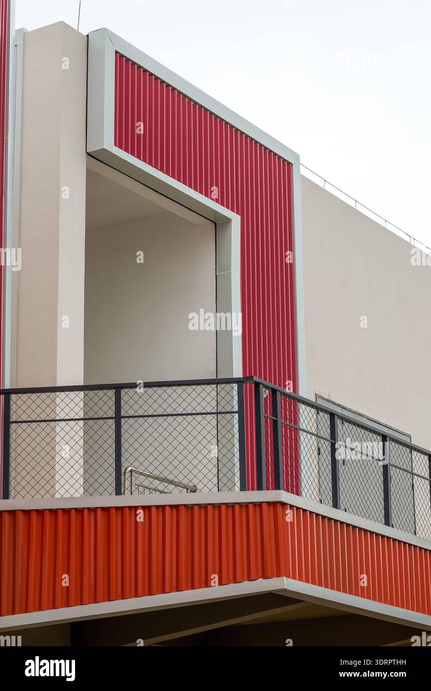 Colorful container iron façade building blocks Stock Photo - Alamy