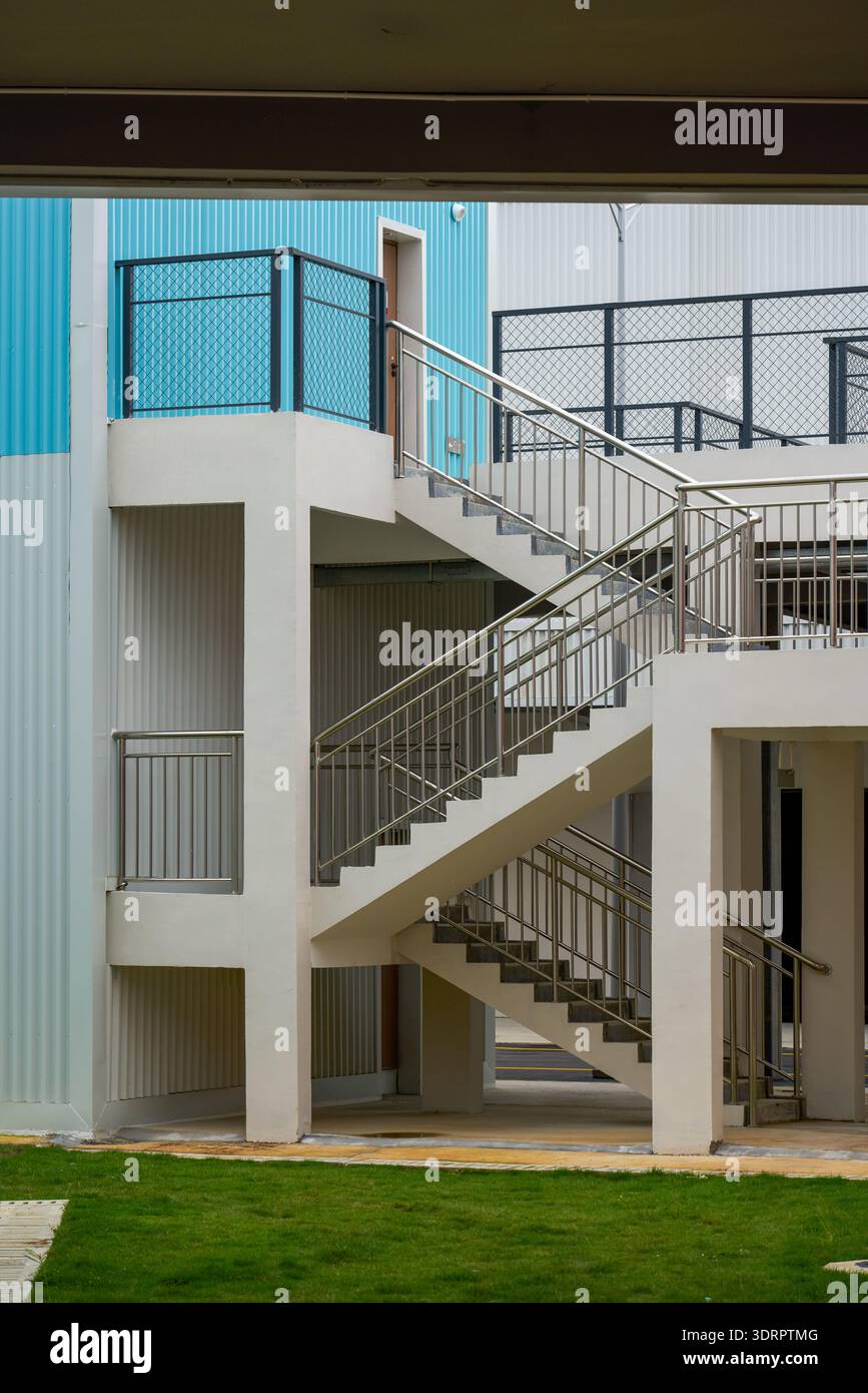 Colorful container iron façade building blocks Stock Photo - Alamy