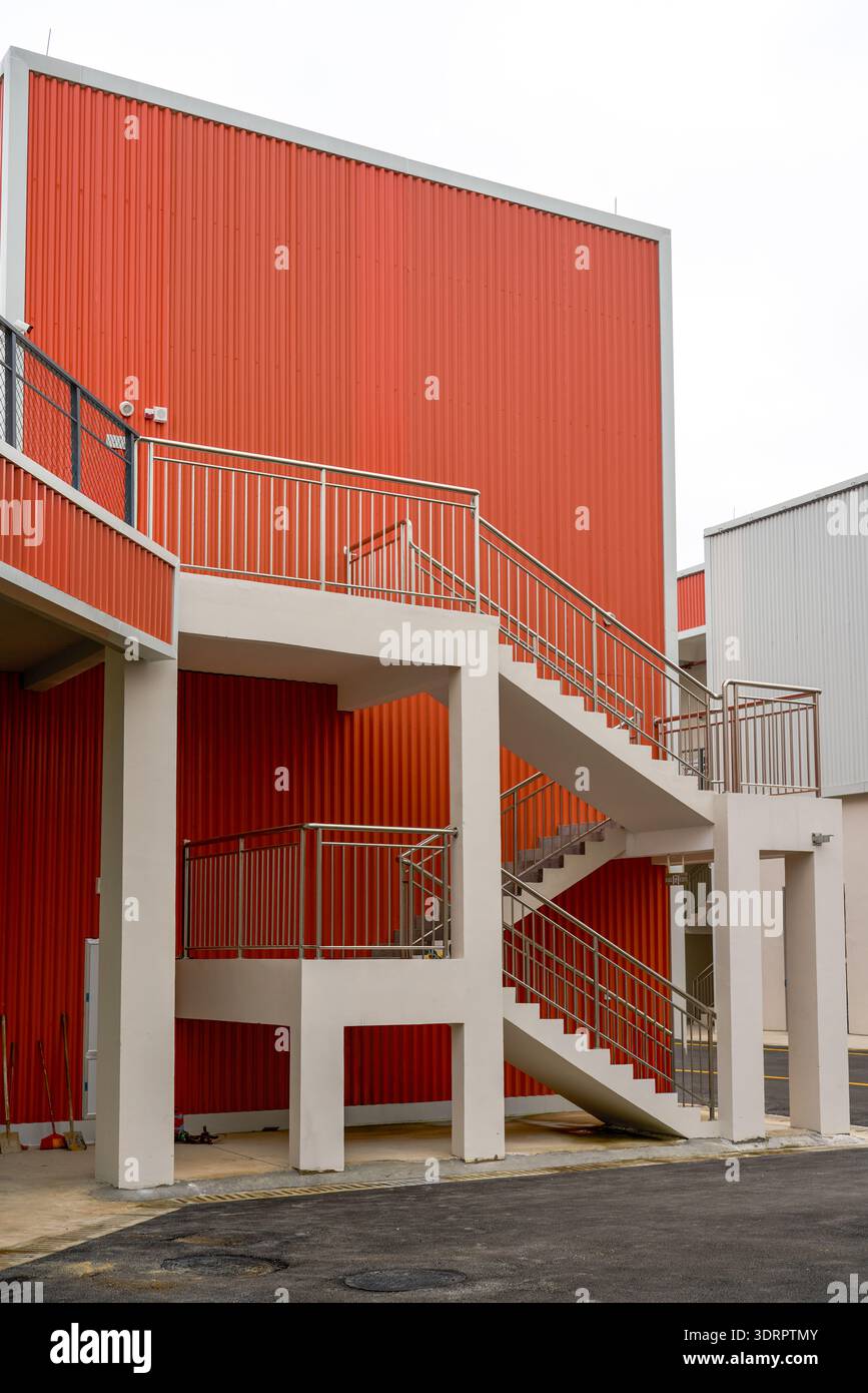 Colorful container iron façade building blocks Stock Photo - Alamy