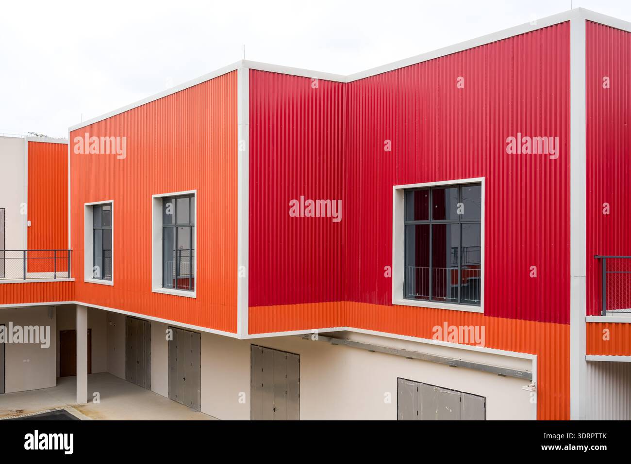 Colorful container iron façade building blocks Stock Photo - Alamy