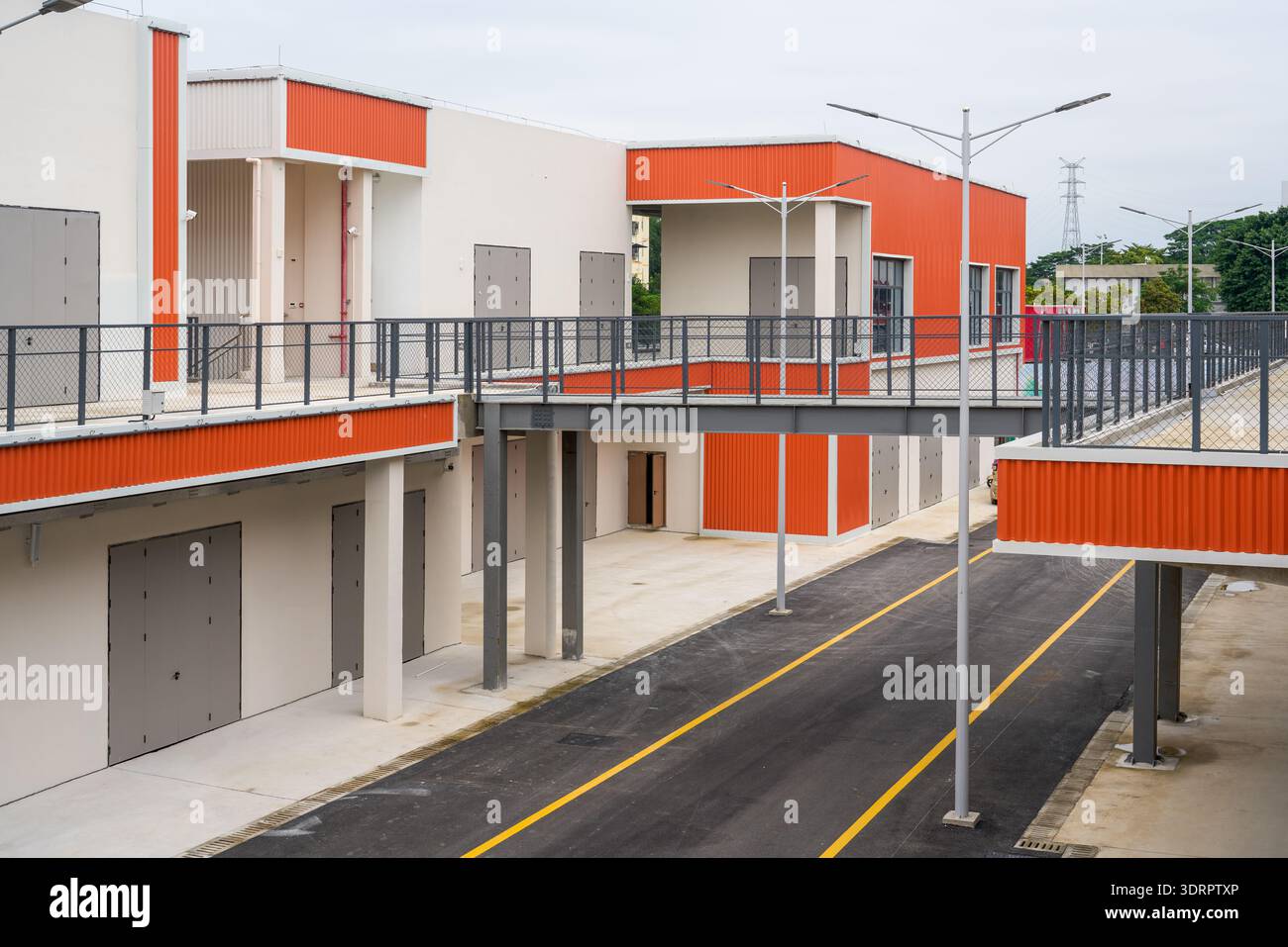 Colorful container iron façade building blocks Stock Photo - Alamy