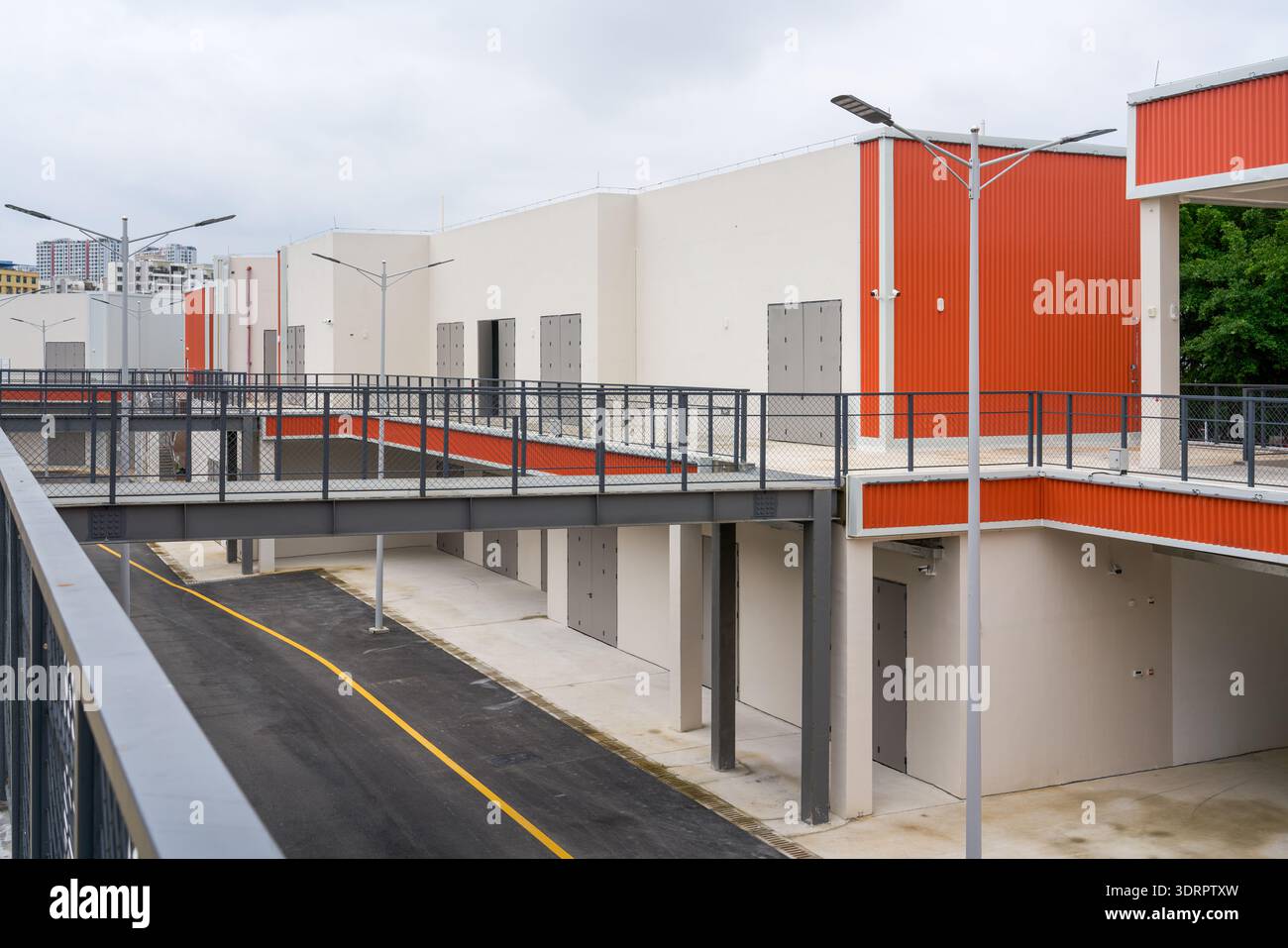 Colorful container iron façade building blocks Stock Photo - Alamy