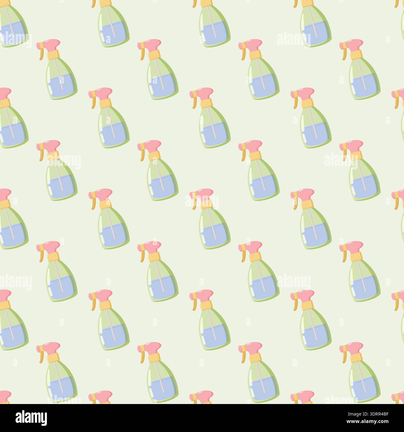 Spray Bottle Pattern Seamless Design Stock Vector