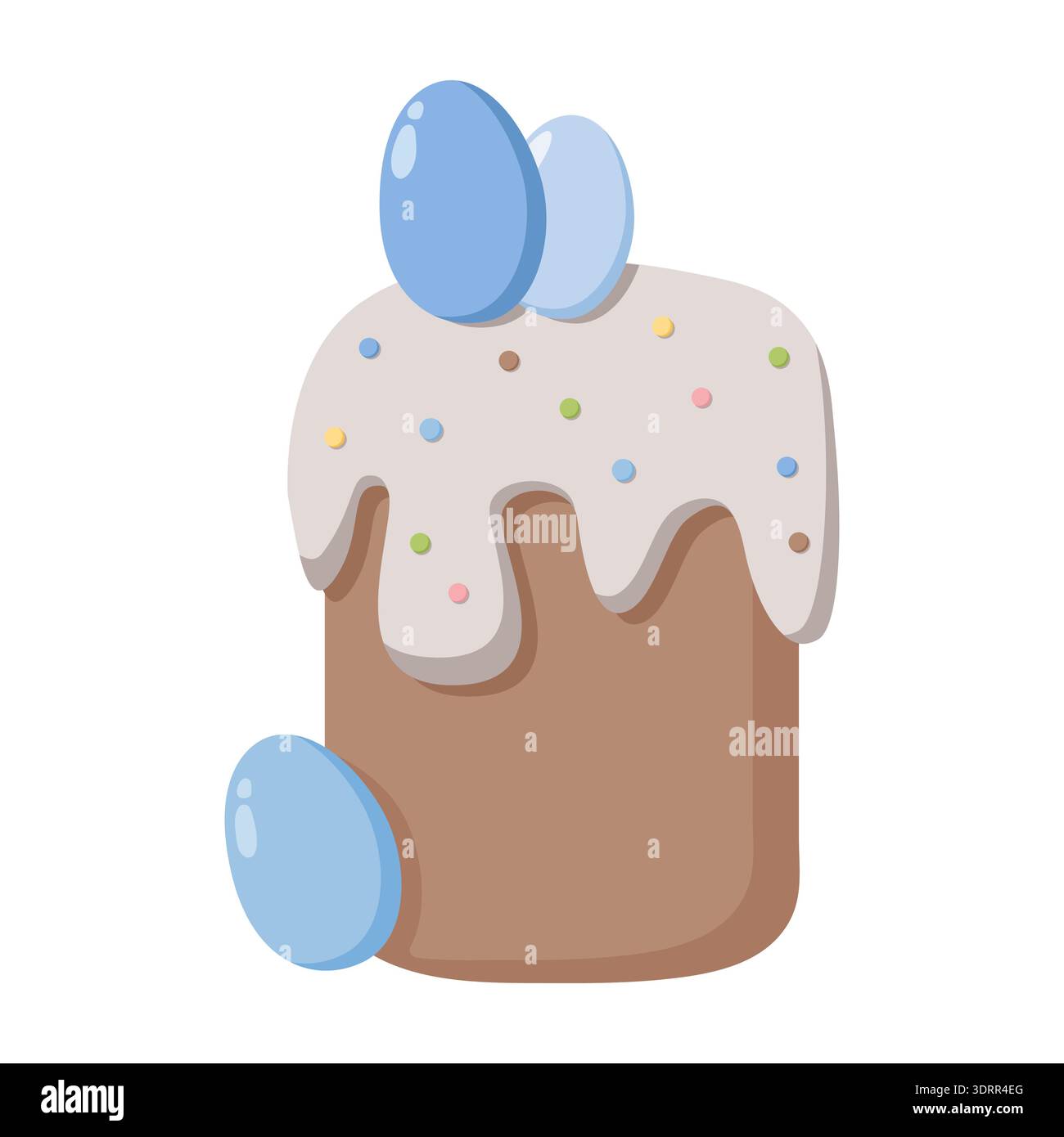 Easter Cake Illustration Festive Design Stock Vector