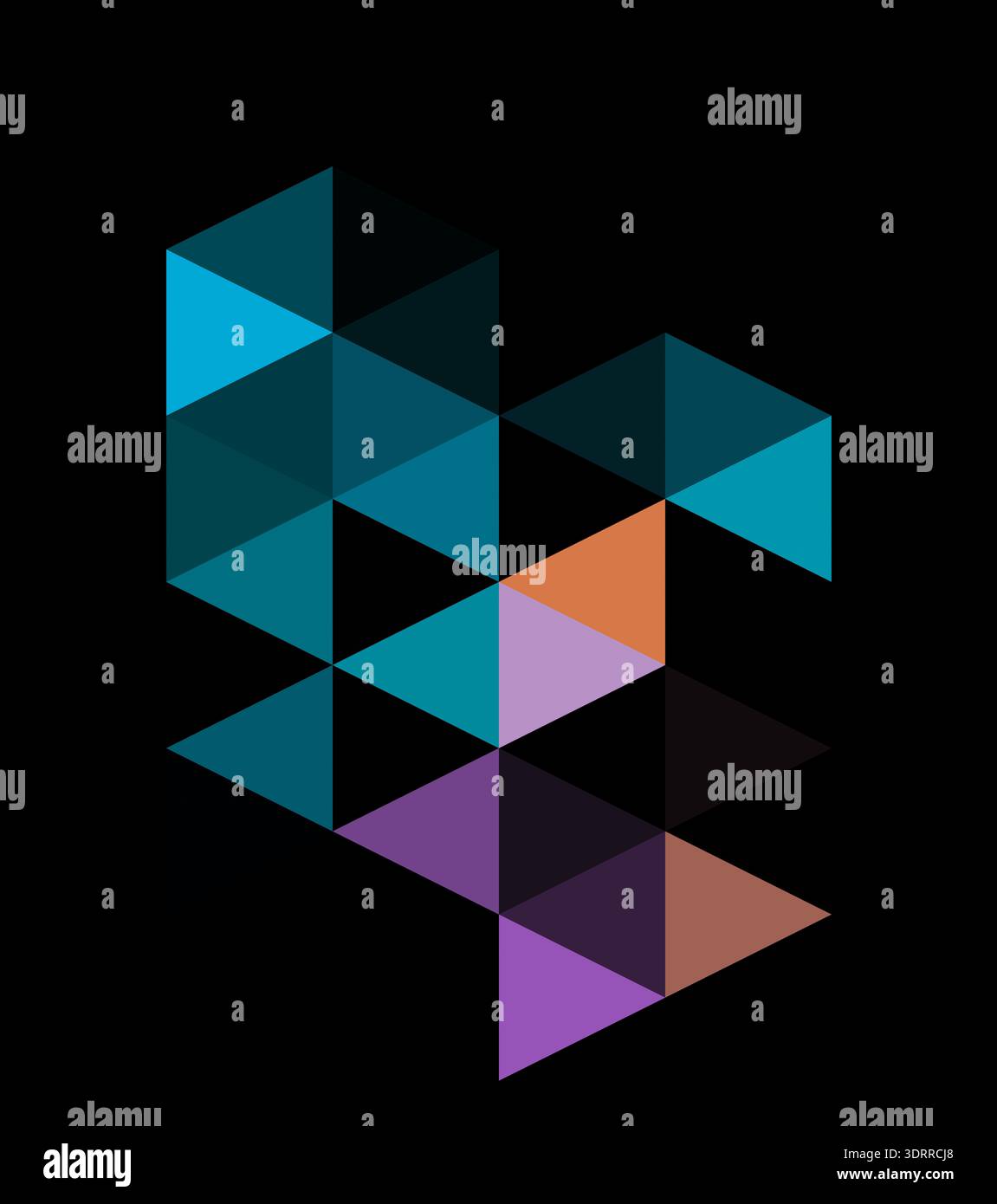 a digital geometric abstract artwork featuring a pattern of ...