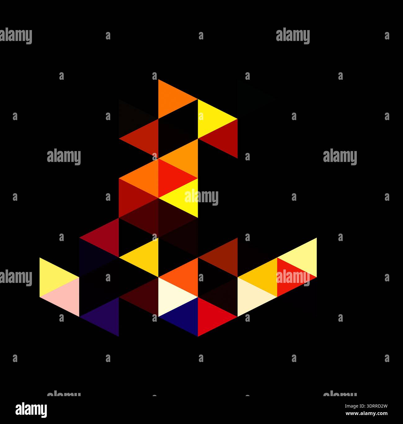 a digital geometric abstract artwork featuring a pattern of ...