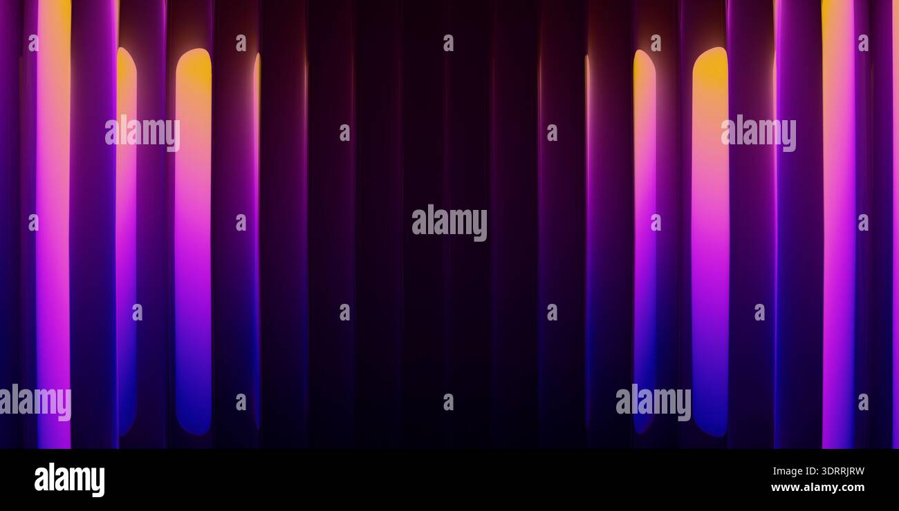 Glass abstract background color light gradient 3d violet render rainbow effect. Stock Photo