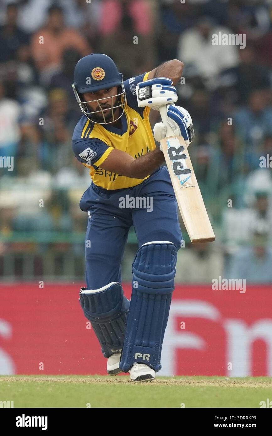 Sri Lanka's Pavan Rathnayake plays a shot during the T20 World Cup ...