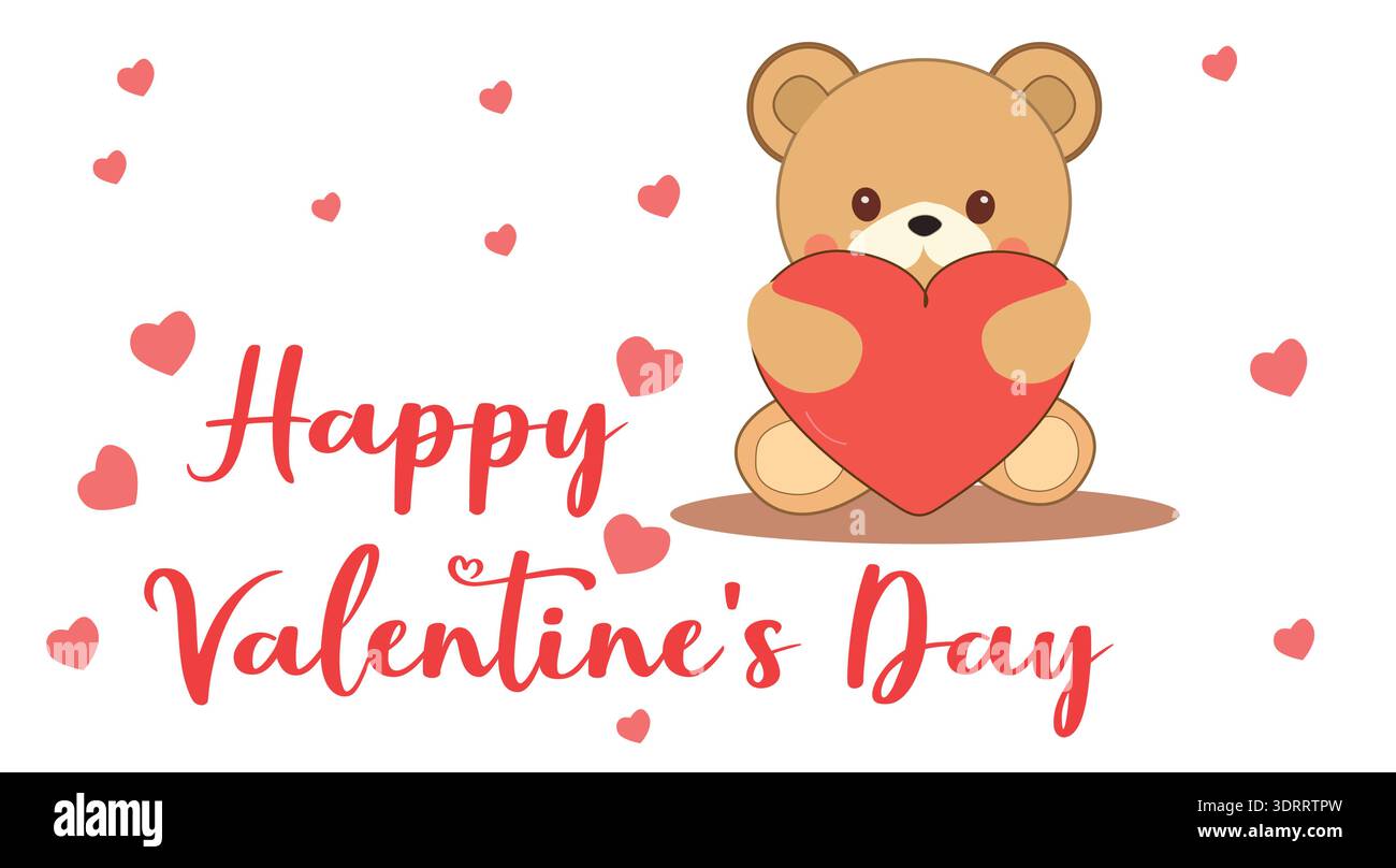 Valentines day cute bear Stock Vector Images - Alamy