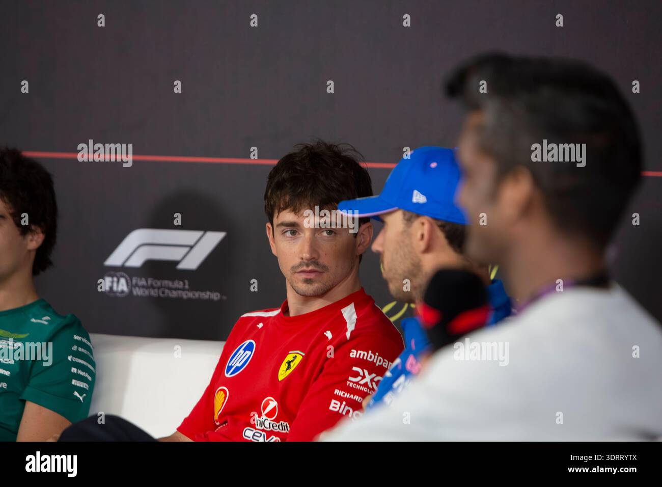 Charles Leclerc, Ferrari, attends the press conference during Day 2 of ...