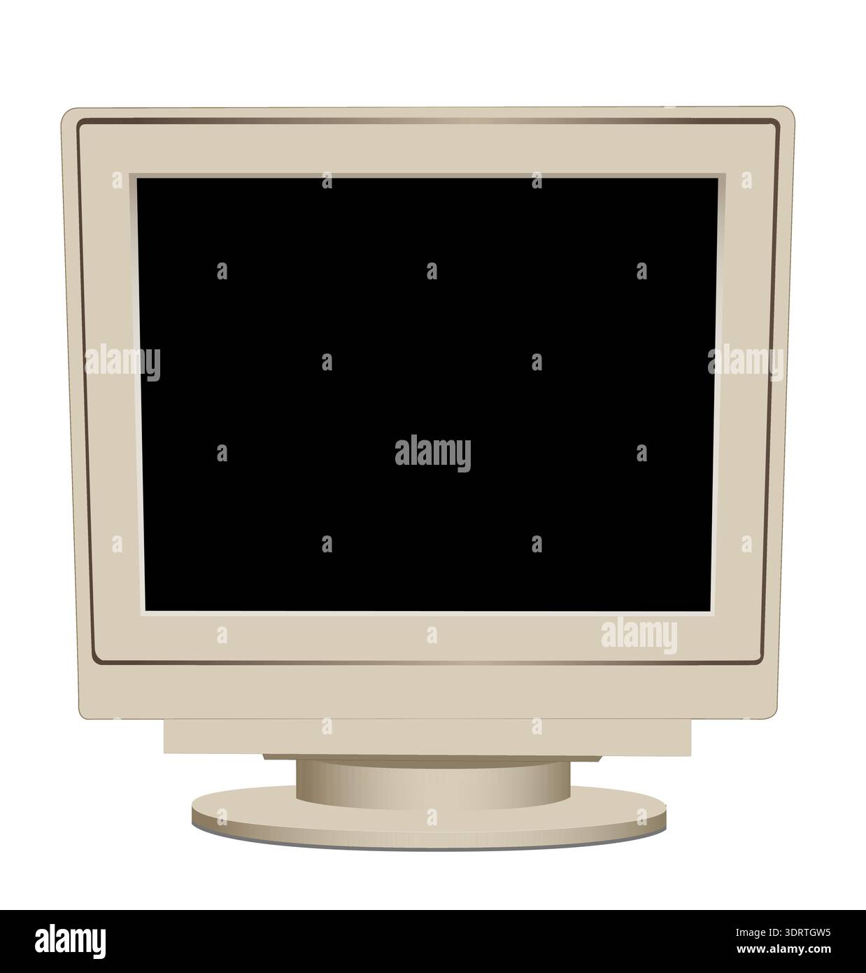 Vintage crt monitor with beige frame Stock Vector Image & Art - Alamy