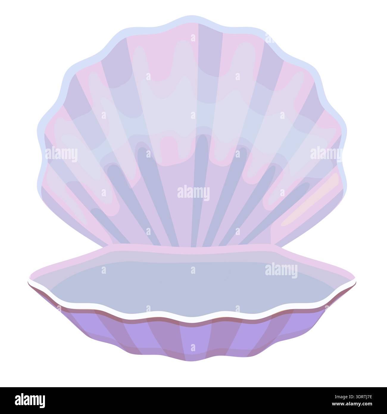 Elegant seashell with soft pastel colors Stock Vector