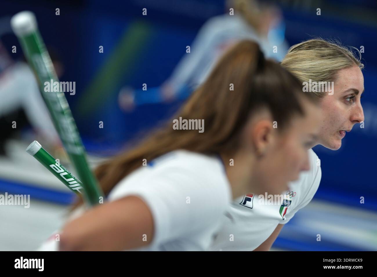 Italy's Elena Mathis, and Giulia Zardini Lacedelli in action during the ...