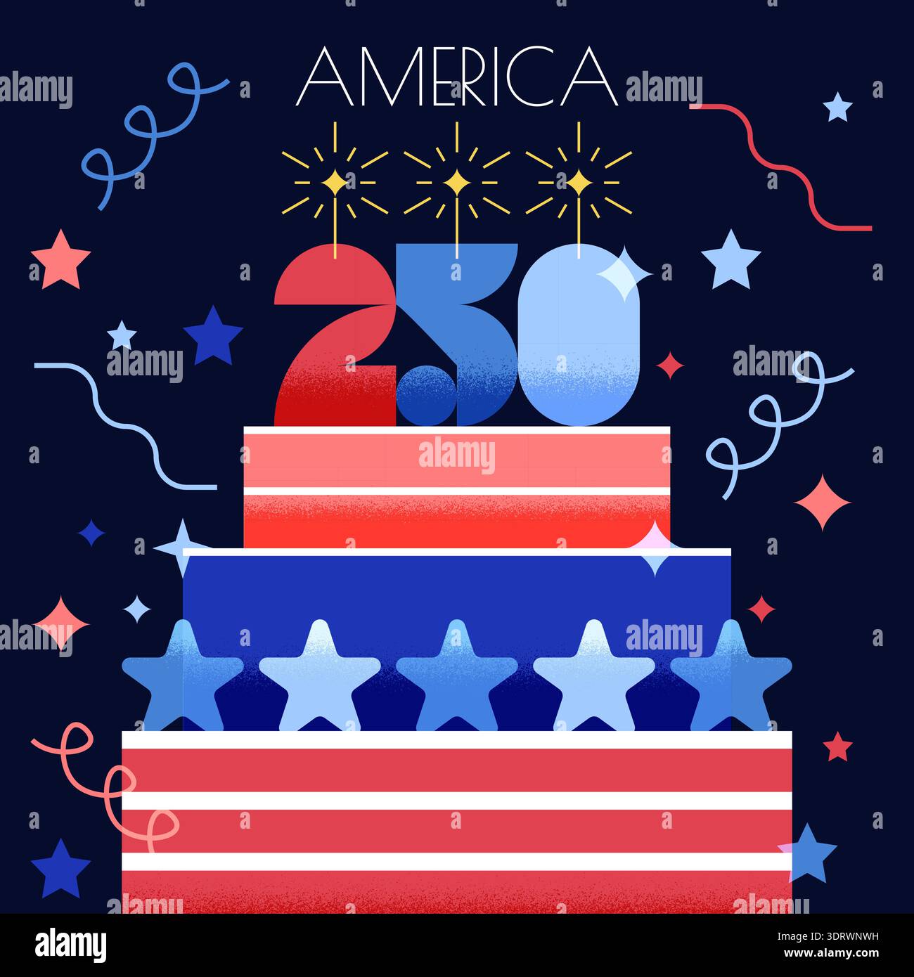250 years america anniversary Stock Vector Images - Alamy