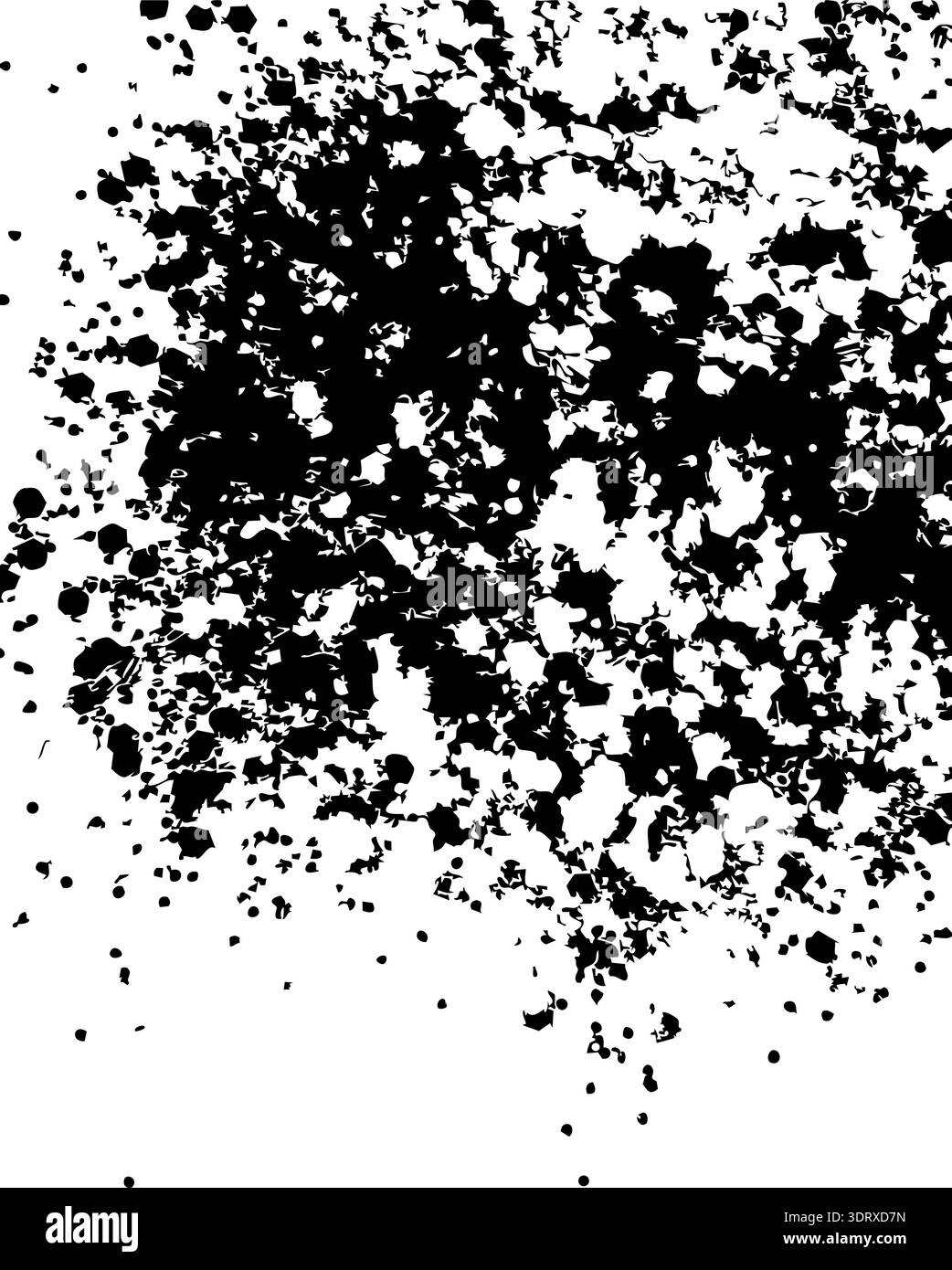 Solid dark texture composed of rough irregular spots creating high-density grunge surface. Stock Vector