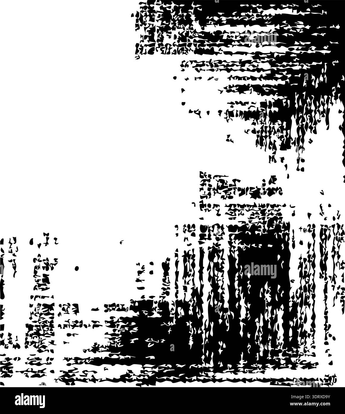 Randomized paint splashes form dispersed irregular blotches with uneven ...