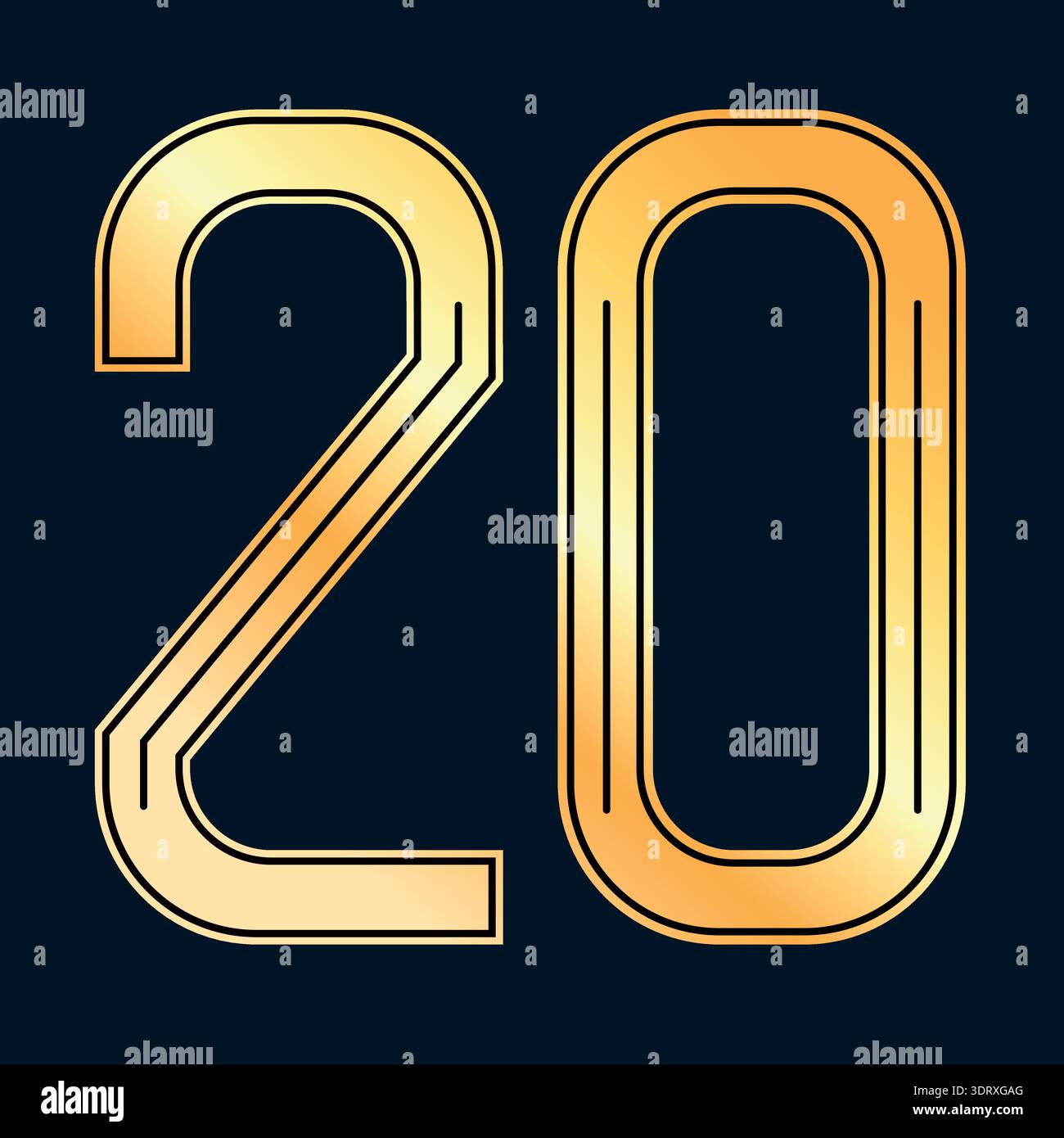 Chic number design hi-res stock photography and images - Alamy