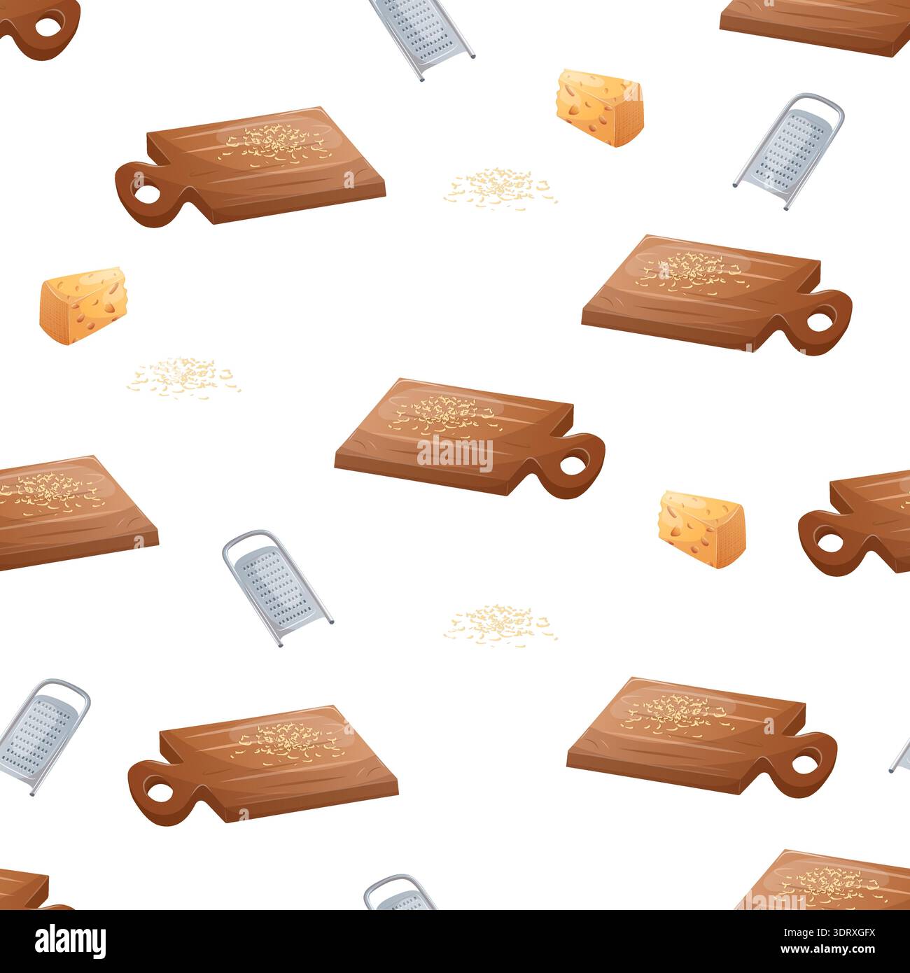 Seamless cheese and grater pattern Stock Vector